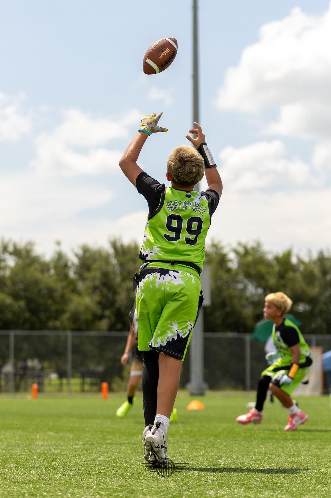 Off The Chain player making a catch